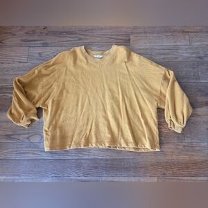 Time and Tru Golden Yellow Pullover Sweatshirt